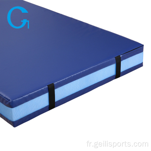 Tapis de gymnastique de sport d&#39;atterrissage bleu de gymnastique